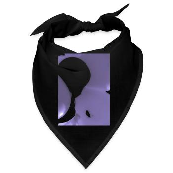Eine magische Silhouette auf violettem dunklem Hintergrund - Bandana - Schwarz - Vorne