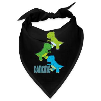 dinos dancing - Bandana - Schwarz - Vorne