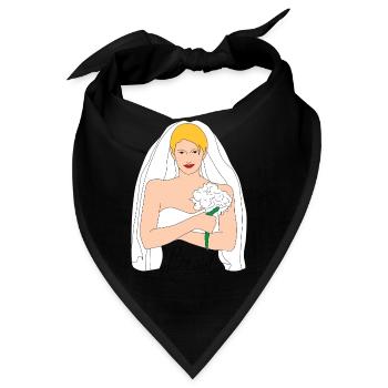 braut blond 1 - Bandana - Schwarz - Vorne