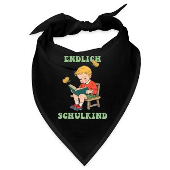 Endlich Schulkind, Erste Klasse - Bandana - Schwarz - Vorne