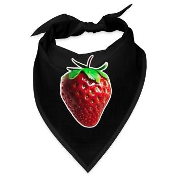 Hübsche rote Erdbeere - Bandana - Schwarz - Vorne