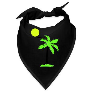 palme - Bandana - Schwarz - Vorne