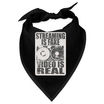 Video is real - Bandana - Schwarz - Vorne