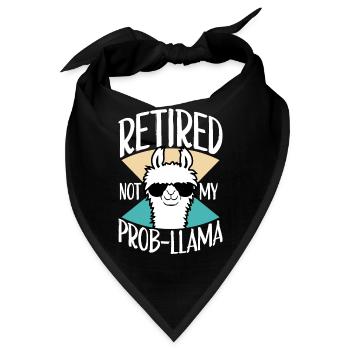 Nicht mein Prob Lama Ruhestand Prob-Llama im Ruhestand - Bandana - Schwarz - Vorne