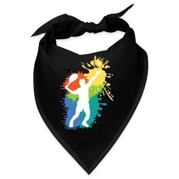 Schöne Tennis Grafik Design Geschenkidee - Bandana - Schwarz - Vorne