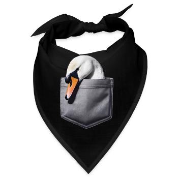 Schwan - Bandana - Schwarz - Vorne