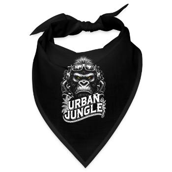 Urban Jungle Logo - Bandana - Schwarz - Vorne