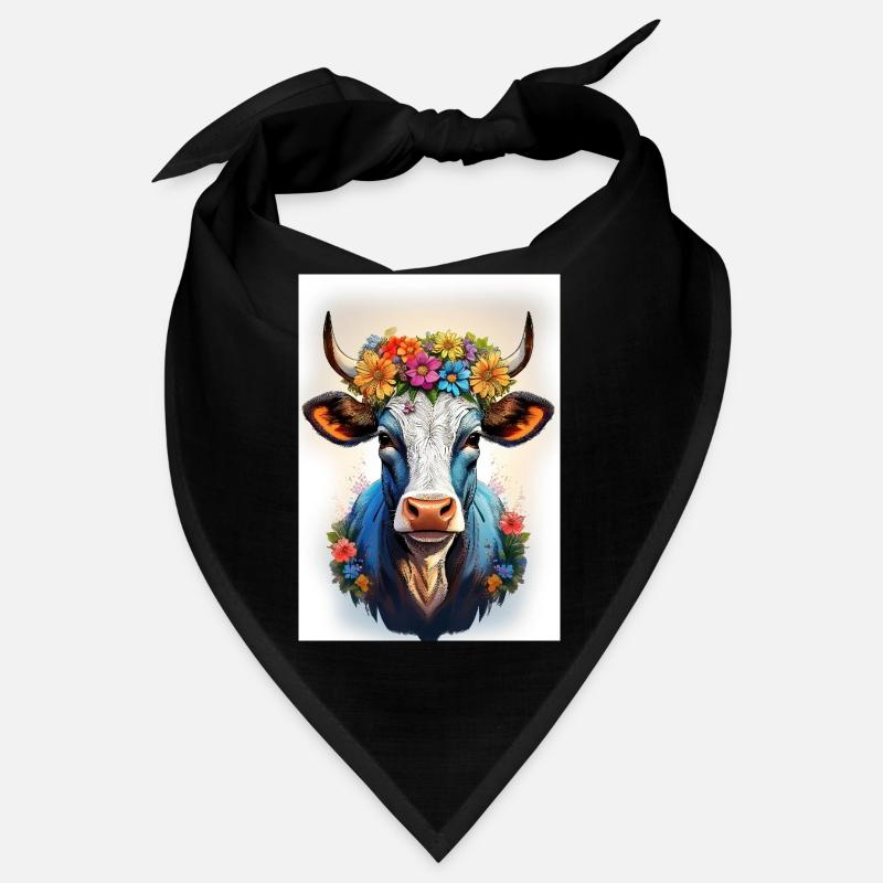 Vache avec couronne de fleurs Bandana