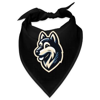 Husky im Profil - Bandana - Schwarz - Vorne