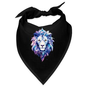 Löwe Löwenkopf Kosmisch Galaxie Universum Kunst - Bandana - Schwarz - Vorne