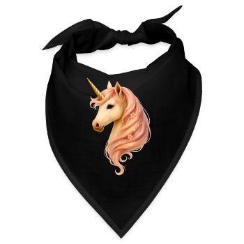 Traumhaftes Einhorn – Fantasy Pastellzauber - Bandana - Schwarz - Vorne