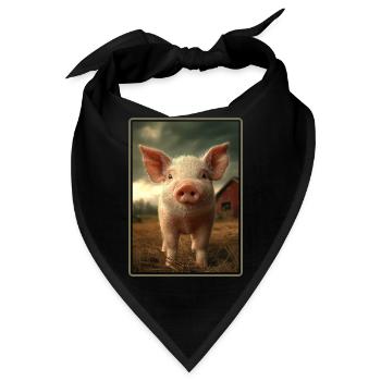 Schweine Schwein - Bandana - Schwarz - Vorne