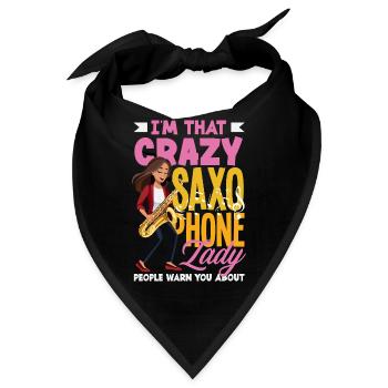 Saxofon - Bandana - Schwarz - Vorne