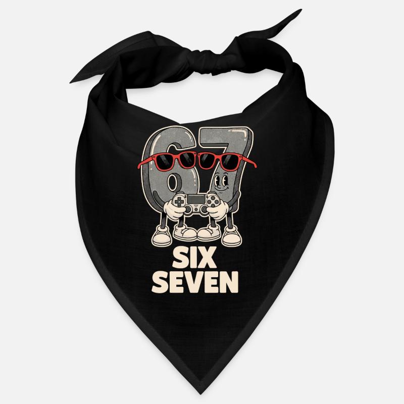 6 7 Six Sept Points d’Aura Meme Jeu Mignon Bandana