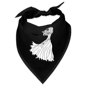 Die geisterhafte weiße Dame - Bandana - Schwarz - Vorne
