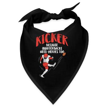 Kicker Hero Football Humor Punny Sports Graphic - Bandana - Schwarz - Vorne
