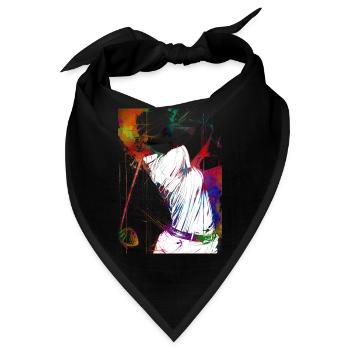 Golfspieler #golf - Bandana - Schwarz - Vorne