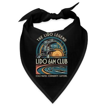 Lido Legend 6AM Club – Art Déco Freiluftschwimmen - Bandana - Schwarz - Vorne