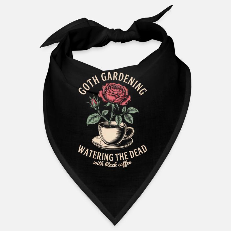 Goth Gardening Coffee Rose Cup Bandana