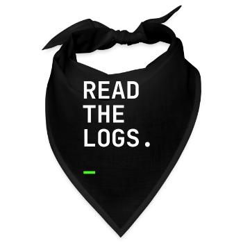 Read The Logs – Sysadmin IT Terminal Design - Bandana - Schwarz - Vorne