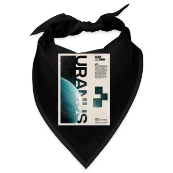 Uranus-Orbitaltypographie-Poster - Bandana - Schwarz - Vorne