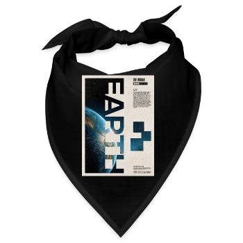 Earth Split Poster-Design - Bandana - Schwarz - Vorne