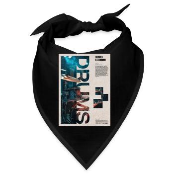 Trommel-Collage-Trommlerkunst - Bandana - Schwarz - Vorne