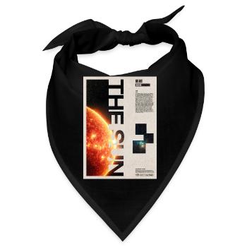 Vertikale Typografie des Sonnenausbruchs - Bandana - Schwarz - Vorne