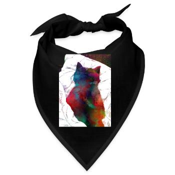 Schlafende Katze - Bandana - Schwarz - Vorne