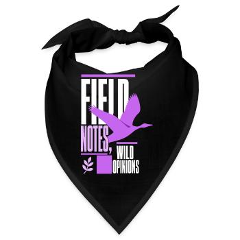 Vogelbeobachtung – Field Notes, Wild Opinions - Bandana - Schwarz - Vorne