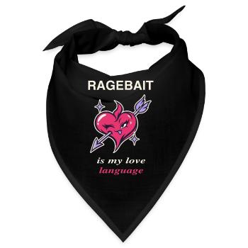 Ragebait is my Love Language Jugendwort 2026 Paar - Bandana - Schwarz - Vorne