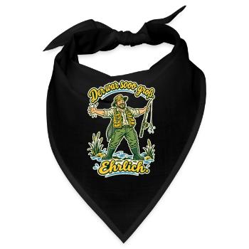 Angler Der war sooo groß - Bandana - Schwarz - Vorne