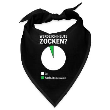 Lustiger Spruch Zocken Gamer - Bandana - Schwarz - Vorne