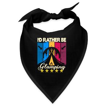 I'd rather be Glamping - Bandana - Schwarz - Vorne