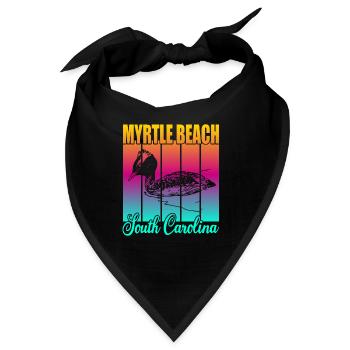 Myrtle Beach South Carolina - Bandana - Schwarz - Vorne