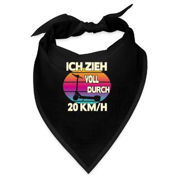 Ich zieh voll durch 20 km/h EScooter - Bandana - Schwarz - Vorne