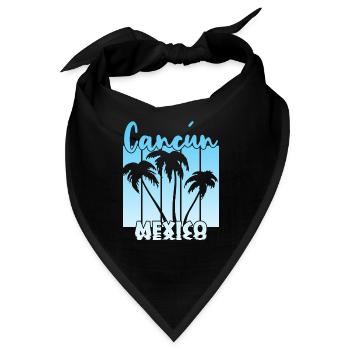 Cancun Mexico - Bandana - Schwarz - Vorne