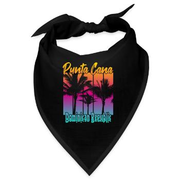 Punta Cana Dominican Republic - Bandana - Schwarz - Vorne