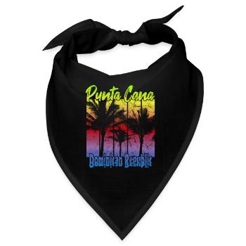 Punta Cana Dominican Republic - Bandana - Schwarz - Vorne