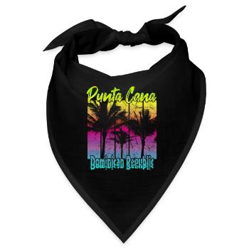 Punta Cana Dominican Republic - Bandana - Schwarz - Vorne