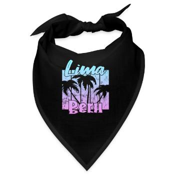 Lima Peru - Bandana - Schwarz - Vorne