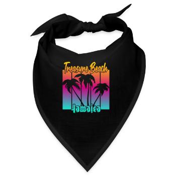 Treasure Beach Jamaica - Bandana - Schwarz - Vorne
