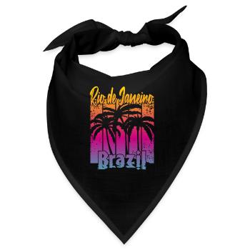 Rio de Janeiro Brazil - Bandana - Schwarz - Vorne