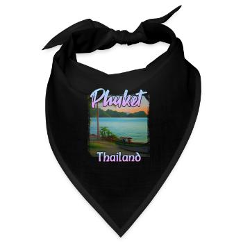 Phuket Sonnenuntergang in Thailand - Bandana - Schwarz - Vorne