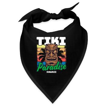 Tiki Paradise Tiki Bar Hawaii Sommer - Bandana - Schwarz - Vorne