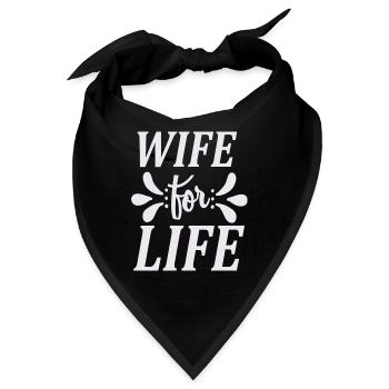 Ehefrau Fürs Leben Hochzeit - Bandana - Schwarz - Vorne