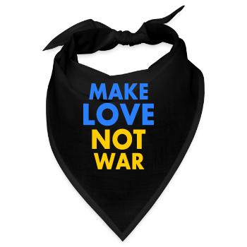 Make love not war - Bandana - Schwarz - Vorne