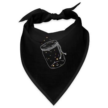 Glühwürmchen Leuchtkäfer Insekt - Bandana - Schwarz - Vorne