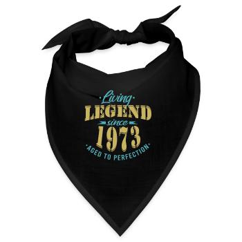 jahrgang 1973 Geburtstag Lebende Legende - Bandana - Schwarz - Vorne