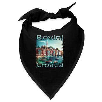 Rovinj Kroatien Adria Küste - Bandana - Schwarz - Vorne